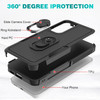 Military Grade TUFF Shockproof Hybrid Armor Case with Ring Grip for Samsung Galaxy A36 5G - Black