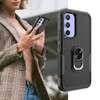 Military Grade TUFF Shockproof Hybrid Armor Case with Ring Grip for Samsung Galaxy A36 5G - Black