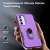 Military Grade TUFF Shockproof Hybrid Armor Case with Ring Grip for Samsung Galaxy A36 5G - Purple