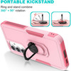 Military Grade TUFF Shockproof Hybrid Armor Case with Ring Grip for Samsung Galaxy A36 5G - Pink
