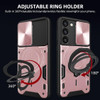 Superior Series Magnetic Hybrid Case with Ring Stand and Camera Lens Cover for Samsung Galaxy A36 5G - Rose Gold