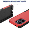 Military Grade TUFF Hybrid Armor Case for Motorola Moto G 2025 - Red