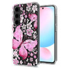 Butterfly Series Dual Layer Transparent Hybrid Case for Samsung Galaxy A36 5G - Pink