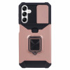 Military Grade All-In-One Ring Stand Card Case for Samsung Galaxy A36 5G - Rose Gold