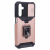 Military Grade All-In-One Ring Stand Card Case for Samsung Galaxy A36 5G - Rose Gold