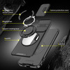 Dual Layer Magnetic Ring Case with Rotating Stand and Privacy Camera Cover for Samsung Galaxy A36 5G - Black