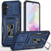 Military Grade Ring Holder Case with Camera Lens Cover for Samsung Galaxy A36 5G - Blue