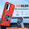 Military Grade Ring Holder Case with Camera Lens Cover for Samsung Galaxy A36 5G - Red