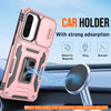 Military Grade Ring Holder Case with Camera Lens Cover for Samsung Galaxy A36 5G - Rose Gold