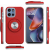 Circular Series Hybrid Case with Rotating Ring Stand for Motorola Moto G 2025 - Red