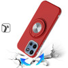 Circular Series Hybrid Case with Rotating Ring Stand for Motorola Moto G Power 2025 - Red