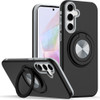 Circular Series Hybrid Case with Rotating Ring Stand for Samsung Galaxy A36 5G - Black
