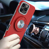 Circular Series Hybrid Case with Rotating Ring Stand for iPhone 16 Pro Max - Red