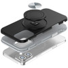 Circular Series Hybrid Case with Rotating Ring Stand for iPhone 16 - Black