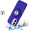 Circular Series Hybrid Case with Rotating Ring Stand for iPhone 16 - Blue