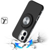 Circular Series Hybrid Case with Rotating Ring Stand for iPhone 16 Plus - Black