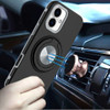 Circular Series Hybrid Case with Rotating Ring Stand for iPhone 16 Plus - Black