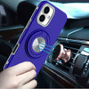 Circular Series Hybrid Case with Rotating Ring Stand for iPhone 16 Plus - Blue