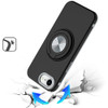 Circular Series Hybrid Case with Rotating Ring Stand for iPhone 16e - Black