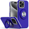 Circular Series Hybrid Case with Rotating Ring Stand for iPhone 15 Pro Max - Blue