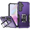 Military Grade Shockproof Hybrid Armor Case with Ring Grip for Samsung Galaxy A36 5G - Purple