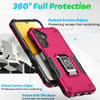 Military Grade Shockproof Hybrid Armor Case with Ring Grip for Samsung Galaxy A36 5G - Hot Pink