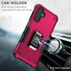 Military Grade Shockproof Hybrid Armor Case with Ring Grip for Samsung Galaxy A36 5G - Hot Pink