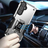 Military Grade Shockproof Hybrid Armor Case with Ring Grip for Samsung Galaxy A36 5G - Silver