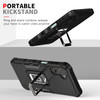 Military Grade Shockproof Hybrid Armor Case with Ring Grip for Samsung Galaxy A36 5G - Black