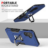 Military Grade Shockproof Hybrid Armor Case with Ring Grip for Samsung Galaxy A36 5G - Blue
