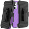 Military Grade Noble Hybrid Armor Case with Belt Clip Holster for Samsung Galaxy A36 5G - Purple