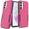 Military Grade Noble Hybrid Armor Case with Belt Clip Holster for Samsung Galaxy A36 5G - Hot Pink