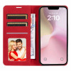 Leather Folio Wallet Case for iPhone 16e - Red