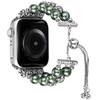 Pearl and Diamond Bracelet Band for Apple Watch 42mm / 41mm / 40mm - Olive Green