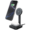 3-in-1 Foldable MagSafe Magnetic Wireless Charging Station for iPhone and AirPods - Black
