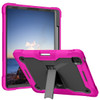 Shockproof Rugged Hybrid Armor Case with Kickstand for iPad Pro 13-inch (M4) - Hot Pink