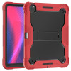 Shockproof Rugged Hybrid Armor Case with Kickstand for iPad Pro 13-inch (M4) - Red