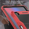 Shockproof Rugged Hybrid Armor Case with Kickstand for iPad Pro 13-inch (M4) - Red