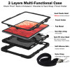Military Grade 3-IN-1 Hybrid Armor Case with Hand and Shoulder Strap for iPad Pro 13-inch (M4) - Black