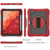 Military Grade 3-IN-1 Hybrid Armor Case with Hand and Shoulder Strap for iPad Pro 13-inch (M4) - Red