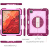Military Grade 3-IN-1 Hybrid Armor Case with Hand and Shoulder Strap for iPad Pro 13-inch (M4) - Rose Pink