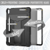 Military Grade Drop Proof Rugged Hybrid Armor Case with Kickstand for iPad Air 11-inch (M3/M2) - Black