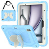 Butterfly Series Military Grade Shockproof Hybrid Case with Adjustable Wings for iPad Air 11-inch (M3/M2) - Light Blue