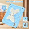 Butterfly Series Military Grade Shockproof Hybrid Case with Adjustable Wings for iPad Air 11-inch (M3/M2) - Light Blue