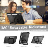 Military Grade Hybrid Armor Case with 360 Degree Rotation Kickstand for iPad Air 11-inch (M3/M2) - Black
