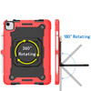 Military Grade Hybrid Armor Case with 360 Degree Rotation Kickstand for iPad Air 11-inch (M3/M2) - Red Black