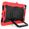 Military Grade Hybrid Armor Case with 360 Degree Rotation Kickstand for iPad Air 11-inch (M3/M2) - Red Black