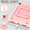 Military Grade Hybrid Armor Case with 360 Degree Rotation Kickstand for iPad Air 11-inch (M3/M2) - Rose Gold