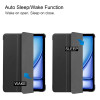 Smart Leather Folio Hybrid Case for iPad Air 13-inch (M3/M2) - Black
