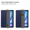 Smart Leather Folio Hybrid Case for iPad Air 13-inch (M3/M2) - Blue